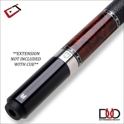 Cuetec Cynergy Truewood Mappa Burl 2 Leather Wrap Pool Cue - 95