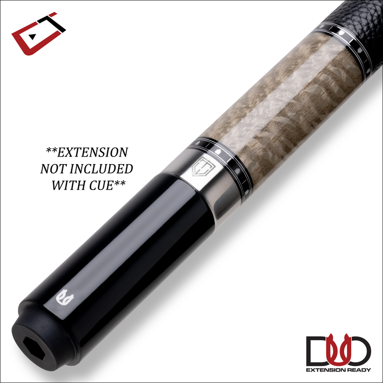 Cuetec Cynergy Truewood Sycamore 2 Leather Wrap Play Cue - 11.8mm