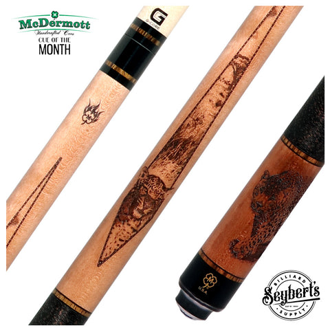 McDermott Wildfire 3D Laser Engraved Leopard Cue of the Month