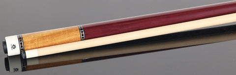 O'Min Pearwood with Purpleheart Wrap Section Pool Cue - Seybert's