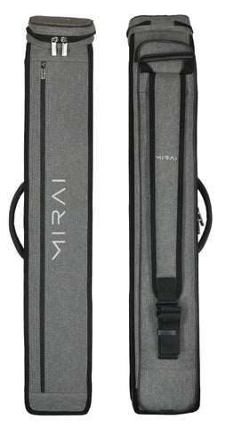 Mirai 3x5 Gray Hybrid Soft Pool Cue Case - Seybert's Billiards Supply