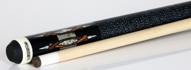 Energy by Players HC18 Graphic Pool Cue - Grey Stain with Black Points