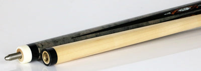 Energy by Players HC18 Graphic Pool Cue - Grey Stain with Black Points