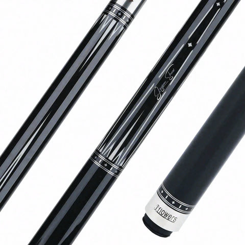 JFlowers Jayson Shaw MVP Black No Wrap Pool Cue with Carbon Shaft