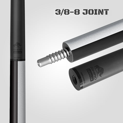 Rhino Komet II Series Charcoal Gray No Wrap Carbon Break Cue
