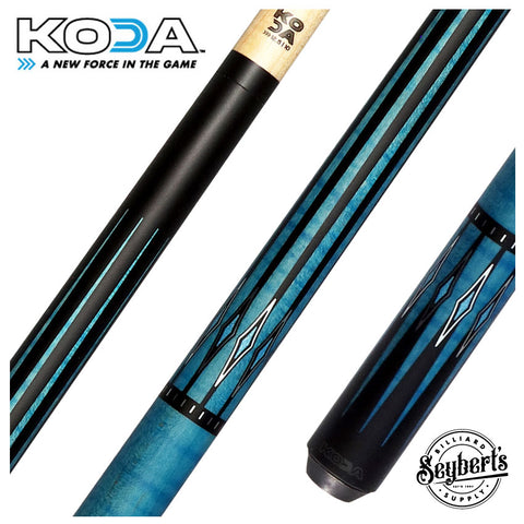 KODA Black-Painted Maple with Blue Graphic Points and Inlays No