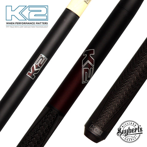 K2 Black and Burgundy 5 in 1 Break/Jump Pool Cue - KLJBBG