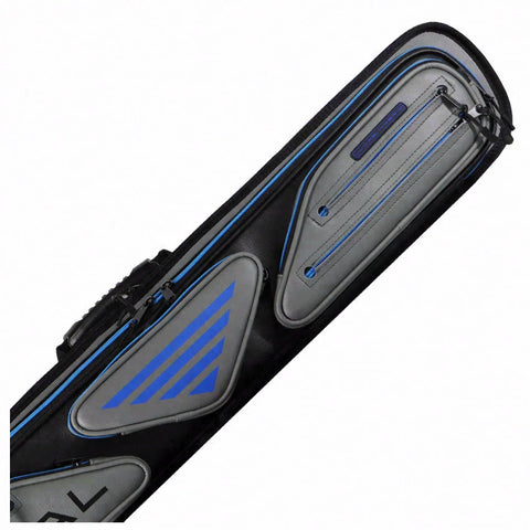 Lucasi Hybrid Rival Grey and Blue 3x4 Soft Pool Cue Case - LC348W