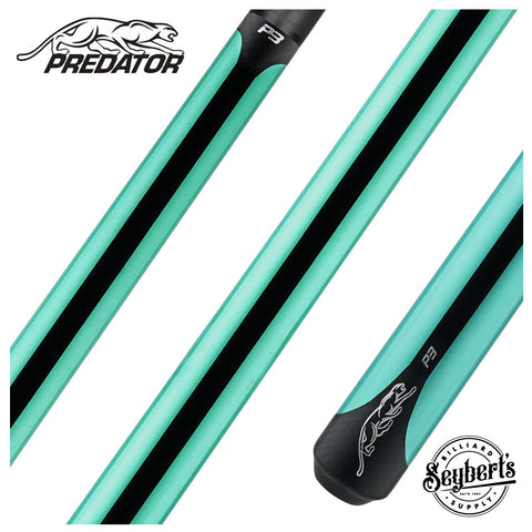 Predator P3 Teal No Wrap Pool Cue - Uni-loc - Seybert's Billiards