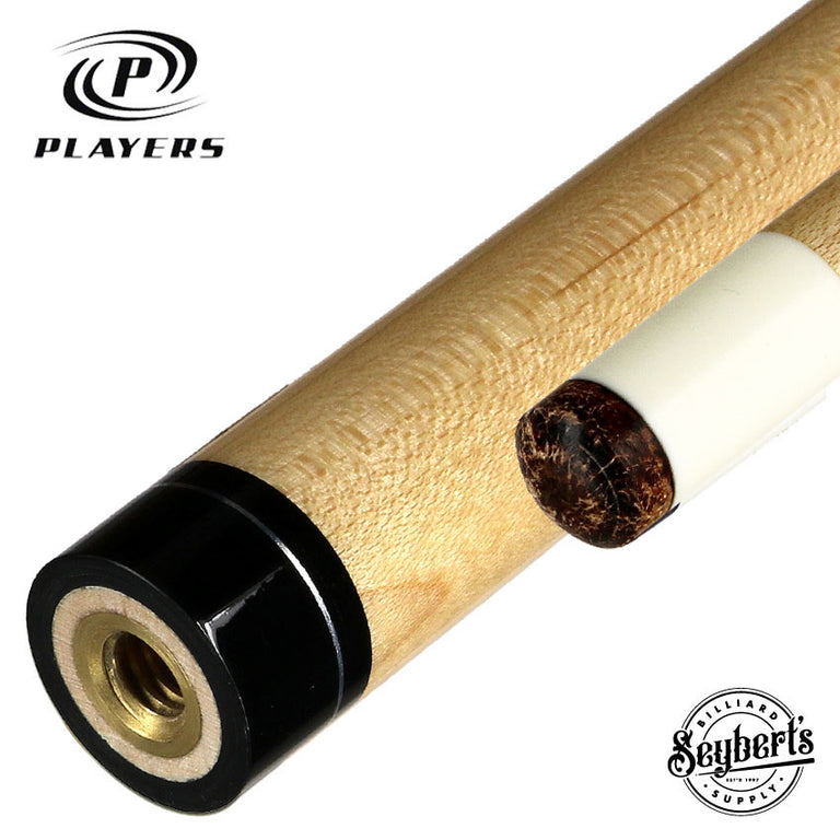 Players 5/16 X 18 Black Collar W/Silver Ring Maple Shaft