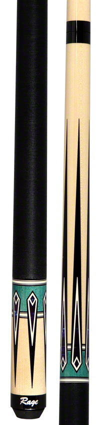 Rage RG219  6 Point Graphic Natural / Teal Pool Cue