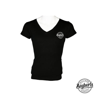 Seybert's Woman's Black V-Neck T-Shirt