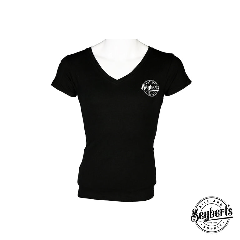 Seybert's Woman's Black V-Neck T-Shirt