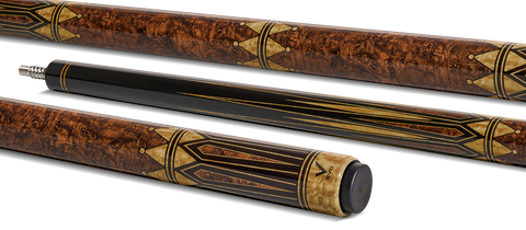 EVO Crystal Umber Crest No Wrap Pool Cue - Seybert's Billiards Supply