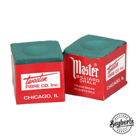 Masters Pool Cue Chalk, Green 2-Pack