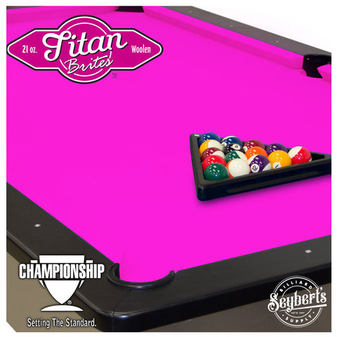 Championship Titan Brites Brite Orange 9ft Pool Table Felt