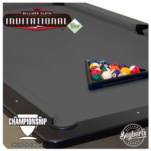 Invitational Pool Table Felt - 7ft Academy Blue - Seybert's