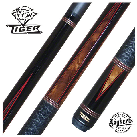 Tiger Stacked Leather Wraps - Seybert's Billiards Supply