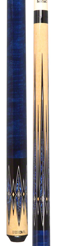 K2 KL181 8 Point Blue/Black/Natural Graphic Play Cue W/ 12.50mm LD Shaft