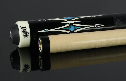 Dufferin D355 Black Turquoise Pool Cue