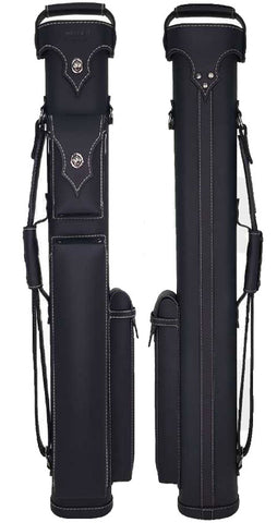 Holly Monochrome Stitched Grey Pool Cue Case - HSMGY - Seybert's