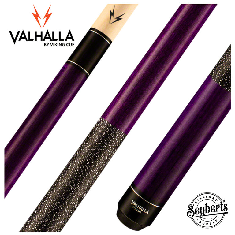 Valhalla Series VA117 Purple Pool Cue with Linen Wrap