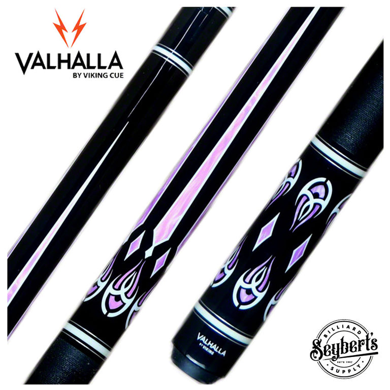 Valhalla Series VA725 6 Point Pink Graphic Transfers Pool Cue -DIS