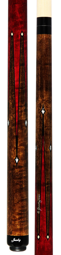 Jacoby Custom Pink-Stained Birdseye Maple with Buffalo Turquoise Play Cue - 0324-121