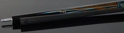 Jacoby Ebony with Bocote Points and Impregnated Banksia Seed No Wrap Pool Cue with Carbon Shaft
