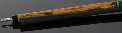Jacoby Bocote with Green Impregnated Burl No Wrap Pool Cue with Carbon Shaft
