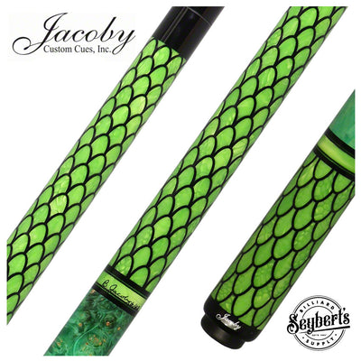 Jacoby Impregnated Snake Skin Custom Cue-Green