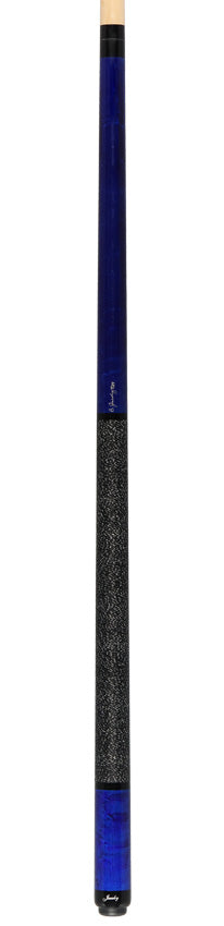 Jacoby Custom Blue Stained Maple with Black with White Linen Wrap Play Cue - 0824-78