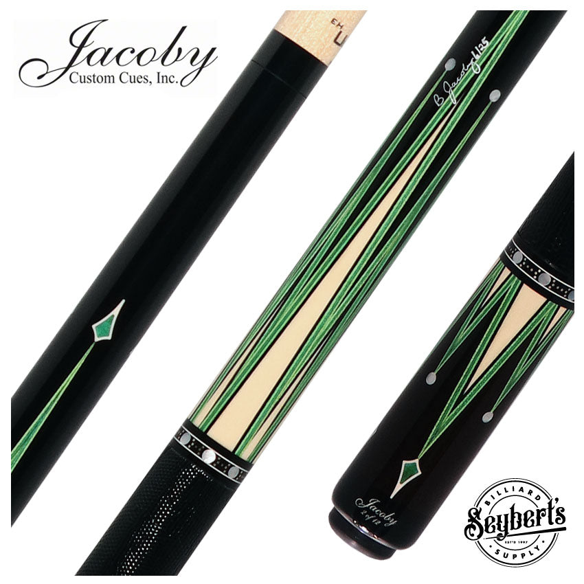 Jacoby Custom Raven Pool Cue - 0917-52LWGRN - Seybert's Billiards