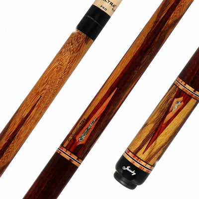 Jacoby Custom Tiger Caspi, Cocobolo, Tulipwood and Abalone Play Cue - 0924-75