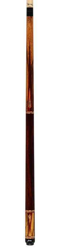 Jacoby Custom Tiger Caspi, Cocobolo, Tulipwood and Abalone Play Cue - 0924-75