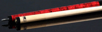 K2 Matte Red Smoke Graphic No Wrap Pool Cue with 12.5mm LD Shaft