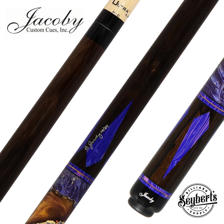 Jacoby Custom Impregnated Burl and Zircote with Purple Spiney Points- 1024-286