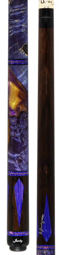 Jacoby Custom Impregnated Burl and Zircote with Purple Spiney Points- 1024-286