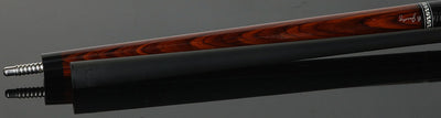Jacoby Custom Cocobolo Pool Cue with Black Lizard Wrap and Jacoby Black Carbon Shaft