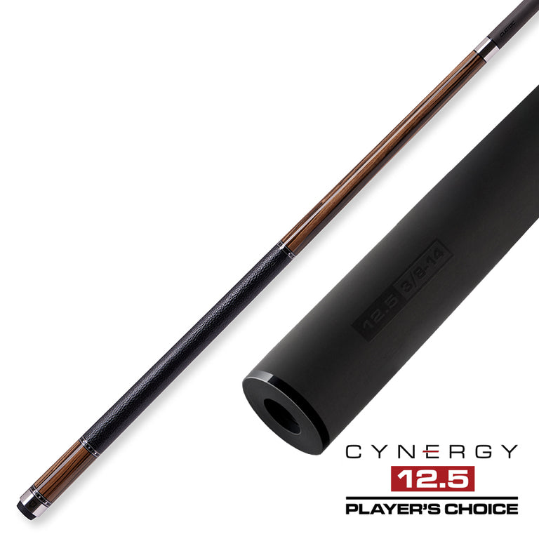 Cuetec Cynergy Truewood Ebony II Leather Wrap Pool Cue  - 95-104LTW