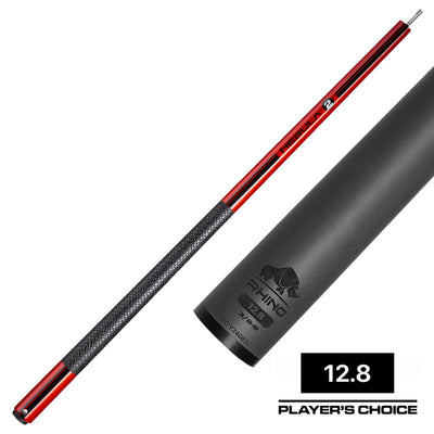 Rhino Nebula 2 Crimson Red Carbon Pool Cue with Sports Wrap