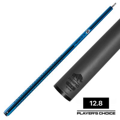 Rhino Nebula 2 Sky Blue No Wrap Carbon Pool Cue