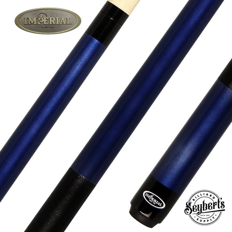 Imperial Premier Blue Pool Cue with Linen Wrap