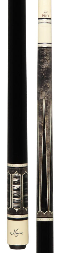 Meucci 2020 Cue - Grey with Black Pearl and Black Wrap - Pro Shaft