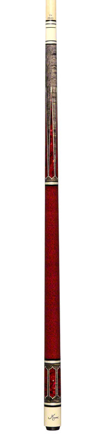 Meucci 2020 Cue - Grey - Red - Red/Black Wrap  - The Pro Shaft