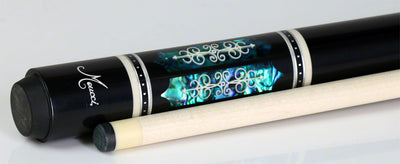 Meucci 21st Century  Cue - Black - Turq Pearl - Black Wrap - Pro Shaft