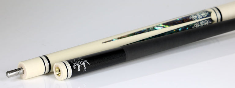 21st Century #3 Meucci Cue - White - Abalone Pearl - White Wrap - Carbon Shaft