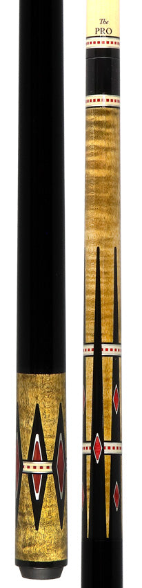 Meucci 21st Century 5 Natural - No Bands - Black Wrap Pool Cue with Pro Shaft - 2105NATNBBKP