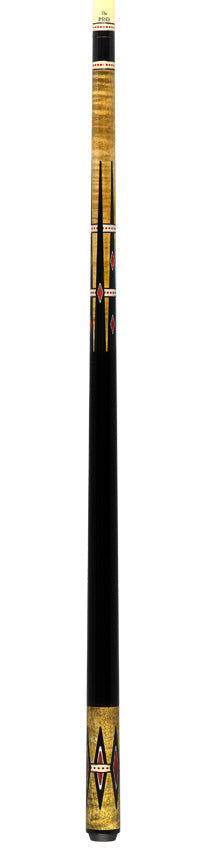 Meucci 21st Century 5 Natural - No Bands - Black Wrap Pool Cue with Pro Shaft - 2105NATNBBKP