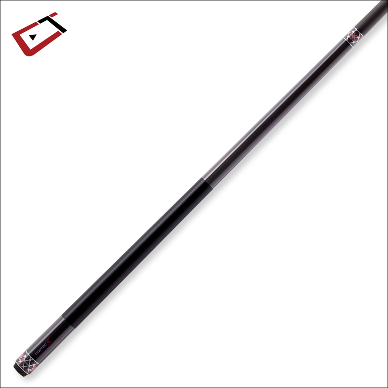 Cuetec 95-120U Cynergy X Raw Black Pool Cue with Black Poly Wrap